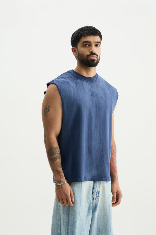 Blue Brushed Vest - image 2