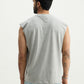 Grey Melange Solid Vest - image 1