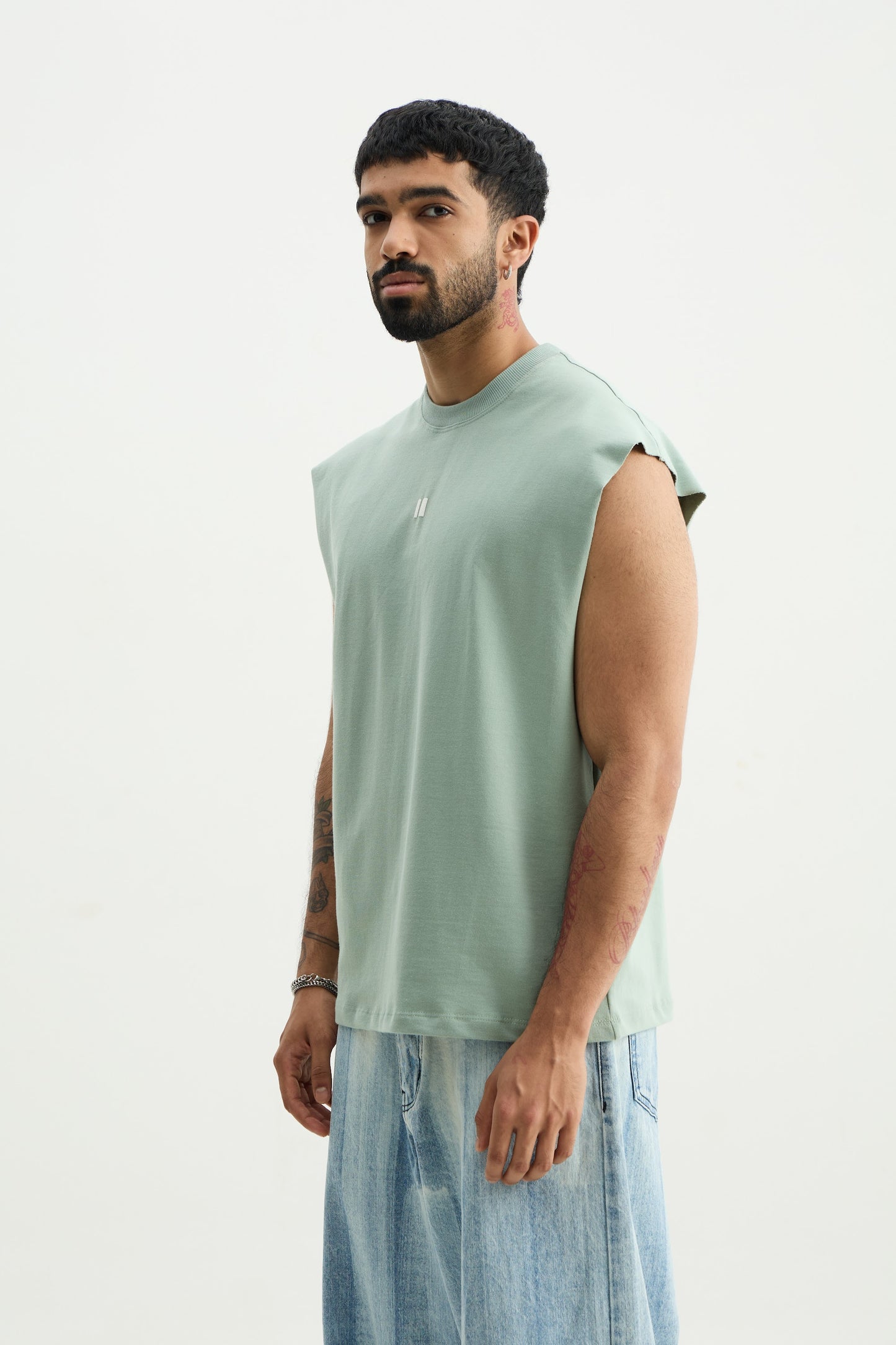Chapter2Drip Mint-Green solid vest — view 6