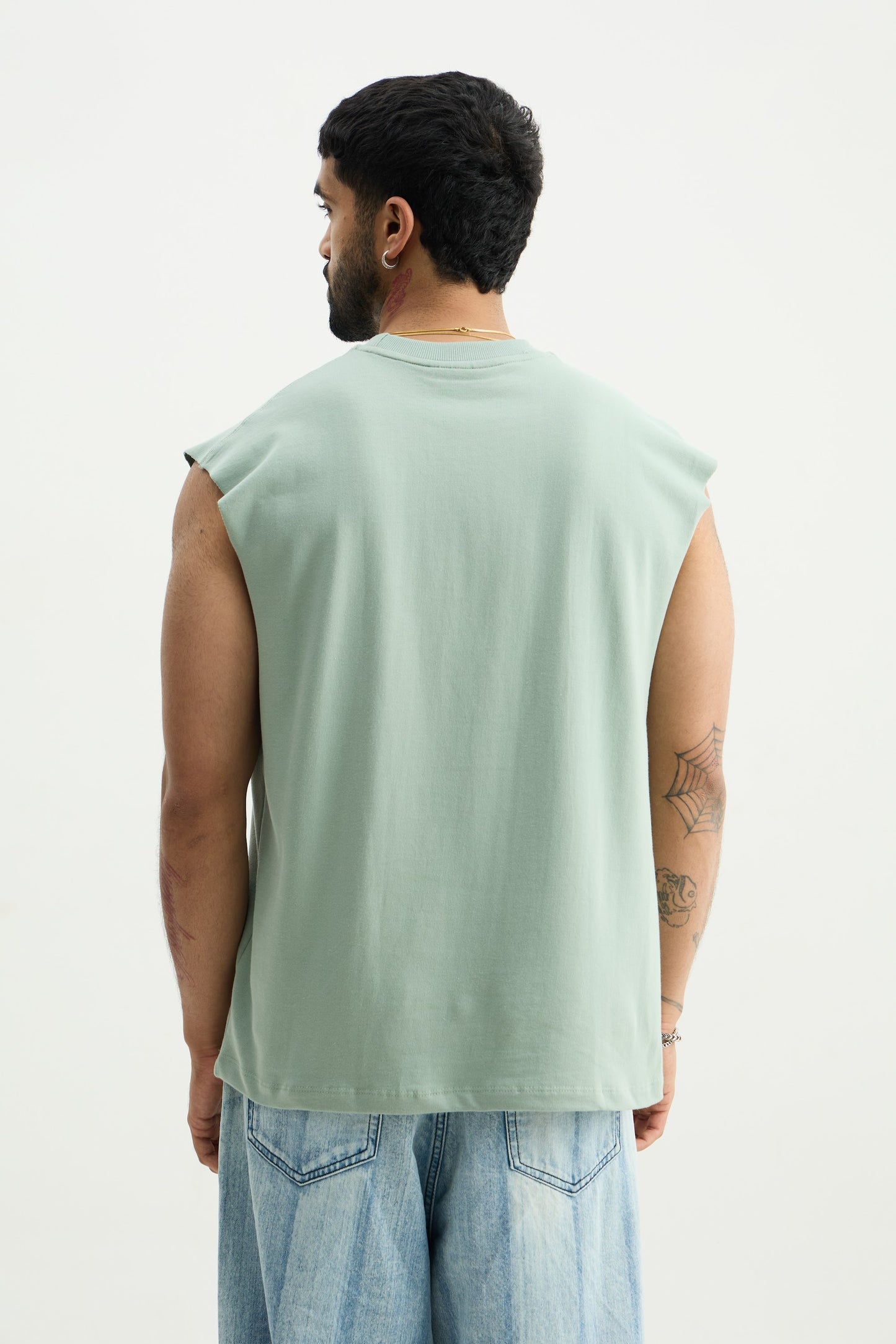 Chapter2Drip Mint-Green solid vest — view 4