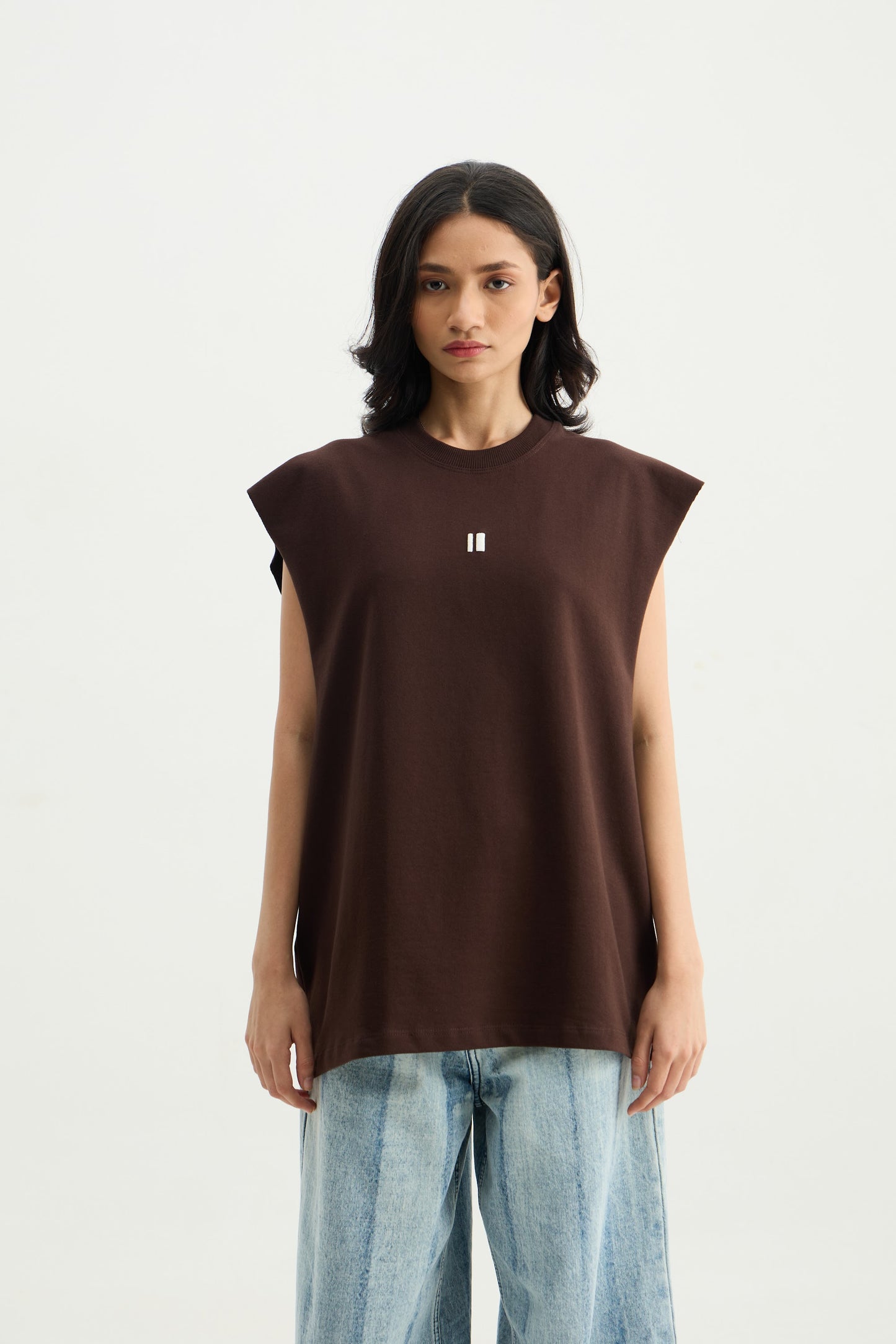 Brown Solid Vest - image 5