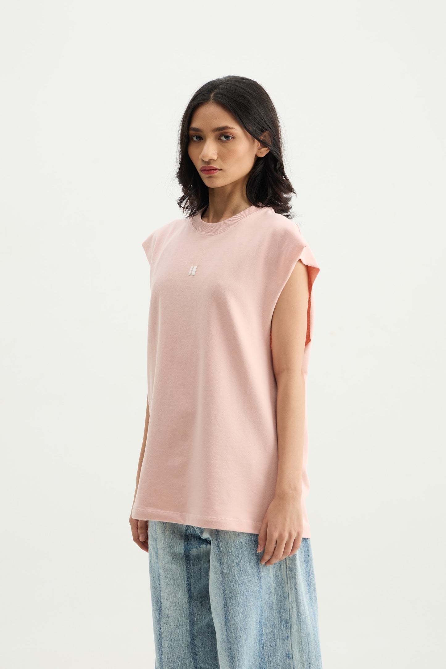 Cream Solid Vest - image 5
