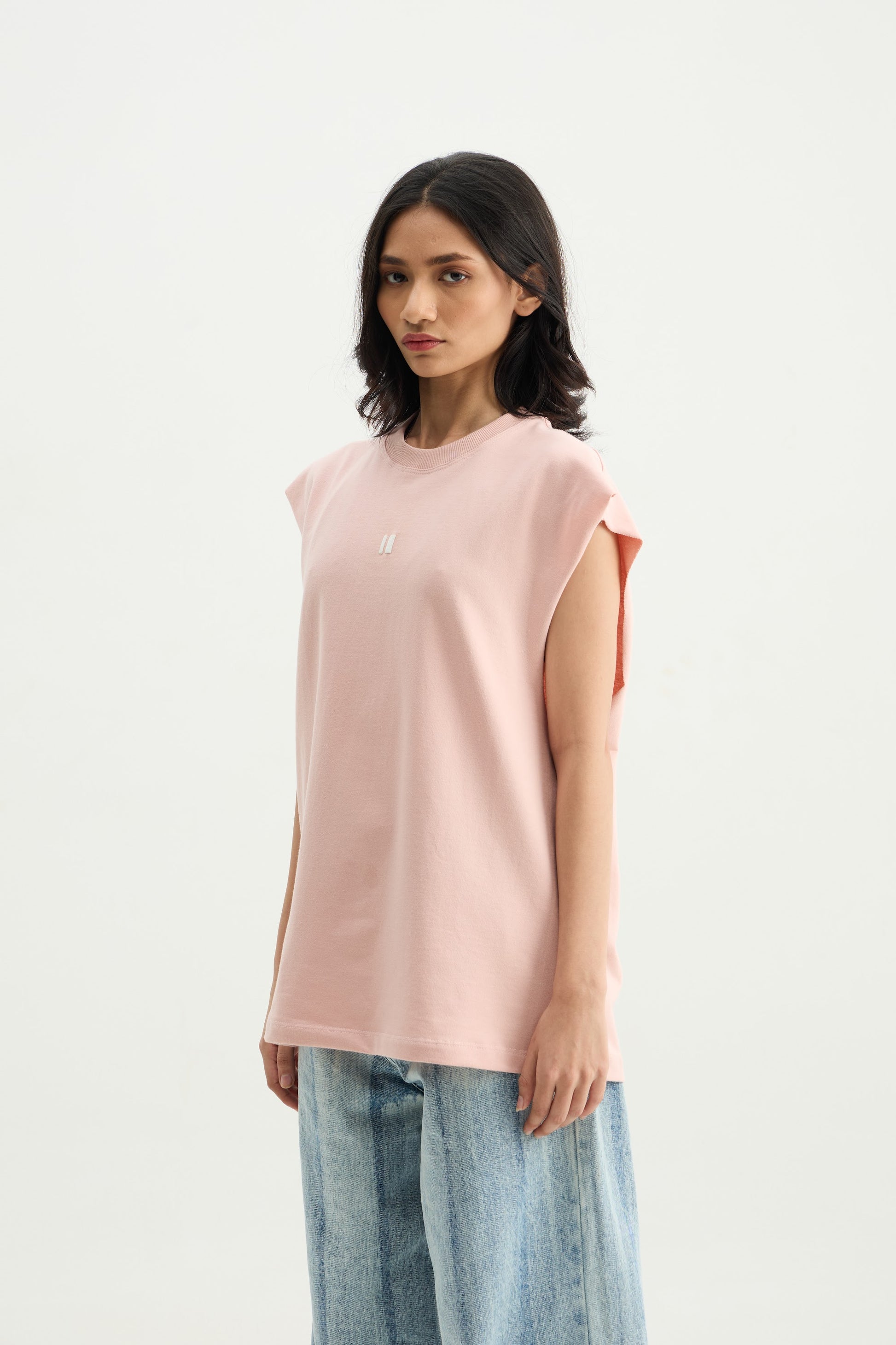 Cream Solid Vest - image 5