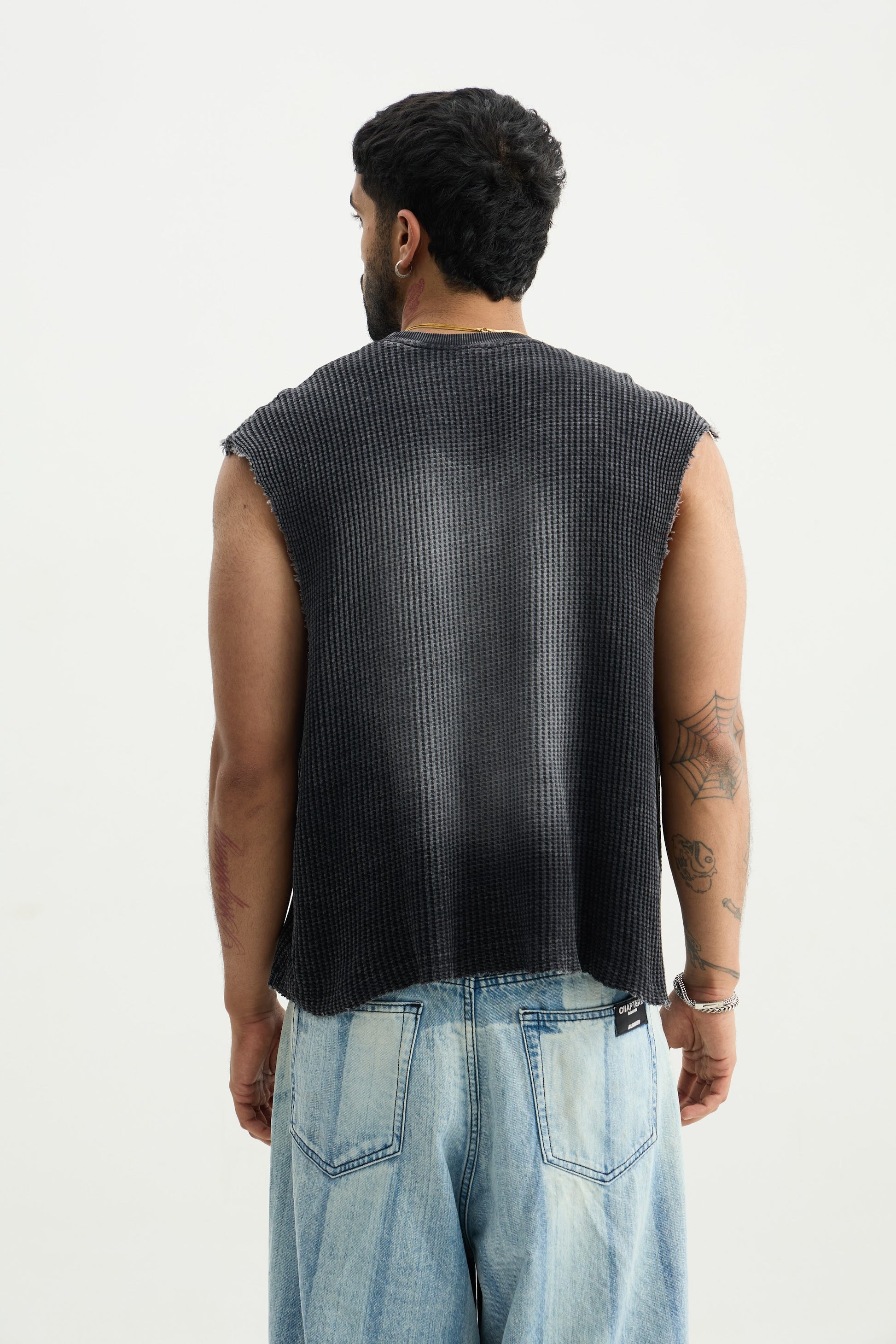 Washed Waffle Charcoal Vest - image 1