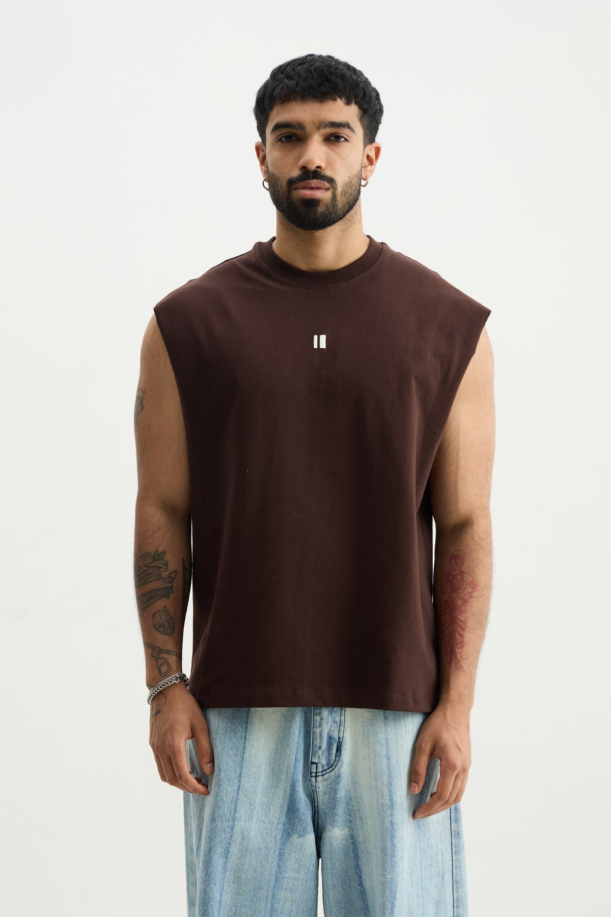 Brown Solid Vest - image 2