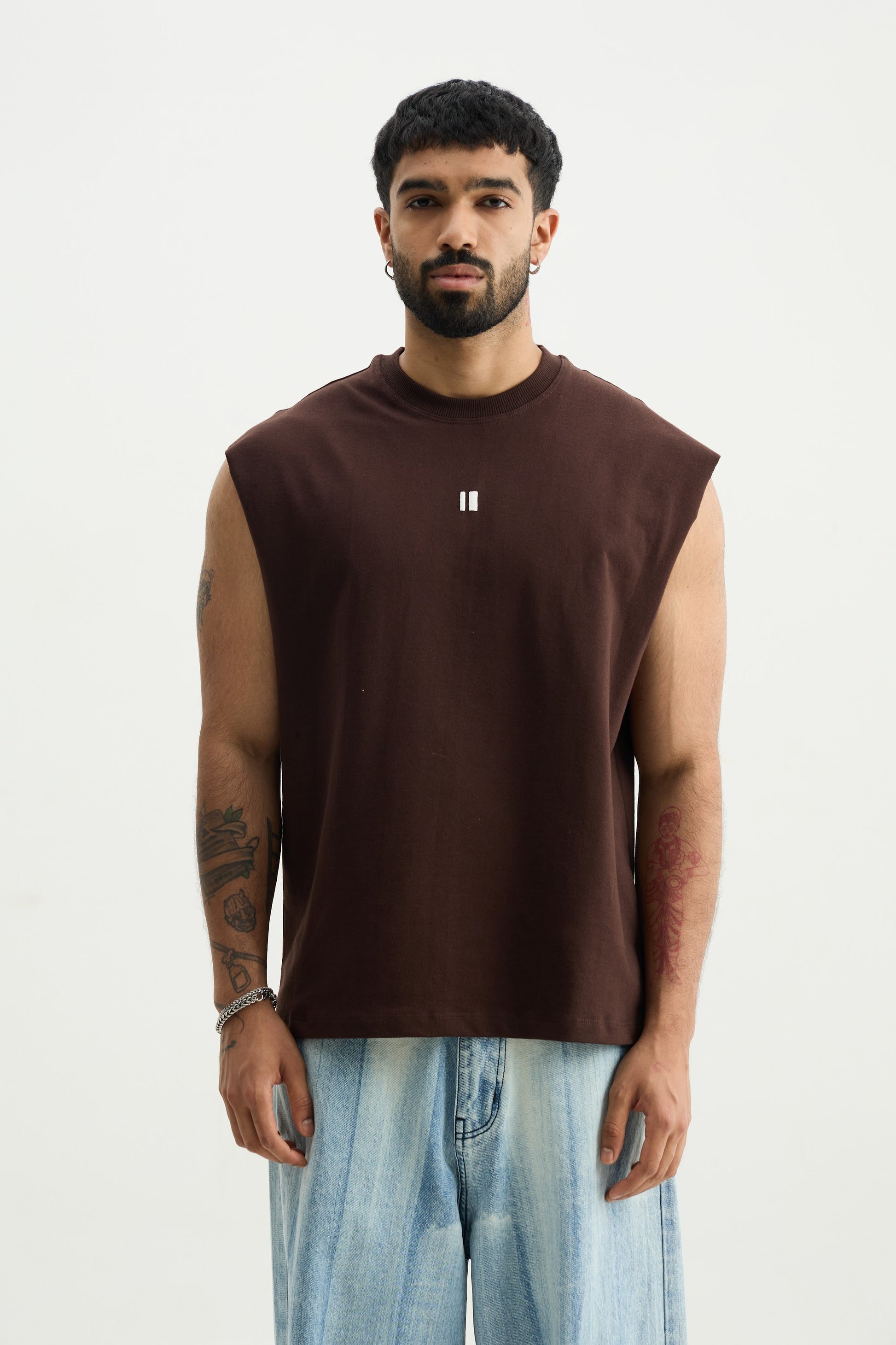 Brown Solid Vest - image 2