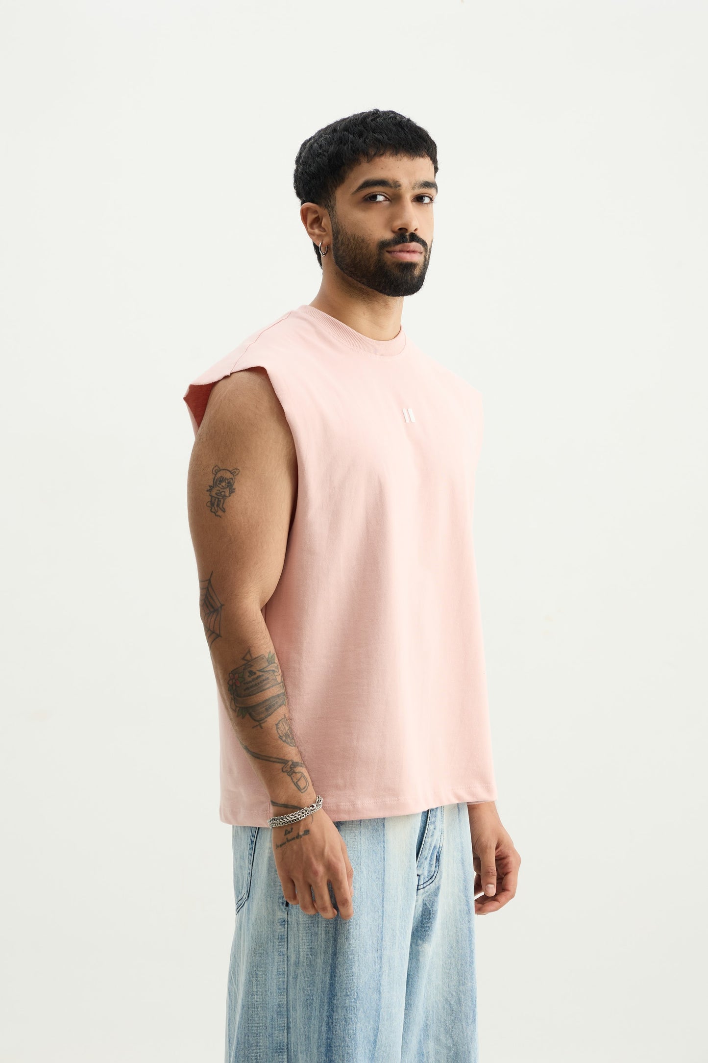 Cream Solid Vest - image 4