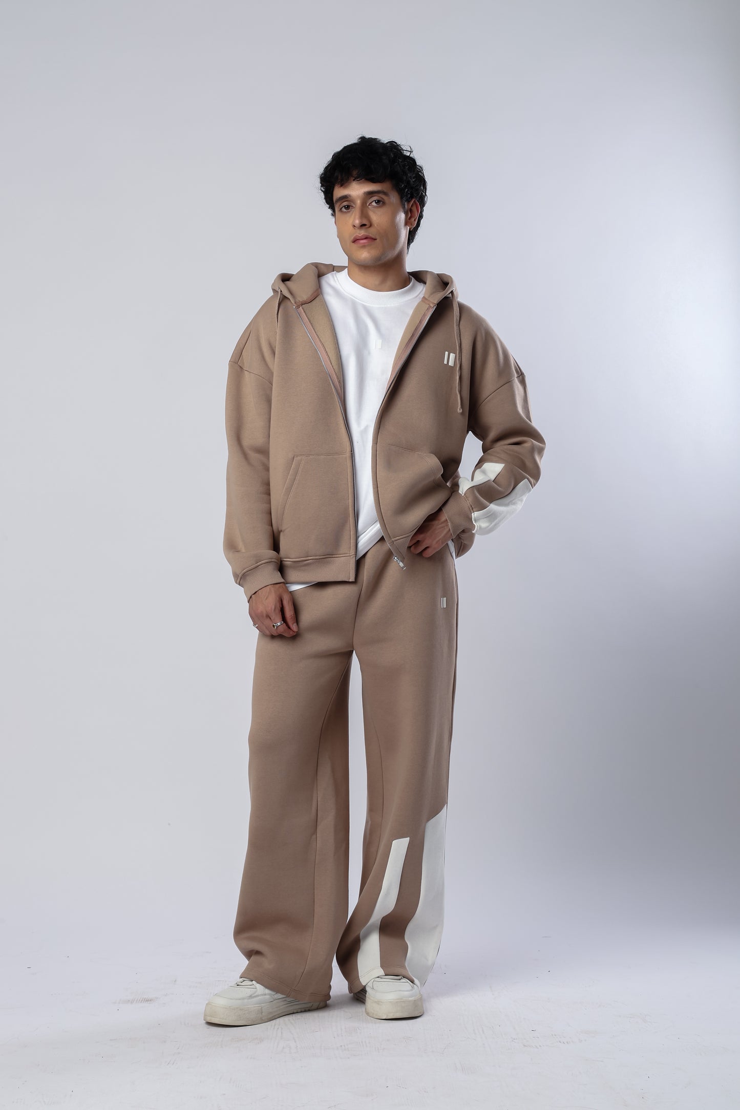 Dusty Coffee Everyday Zipper Hoodie + Sweatpants Set