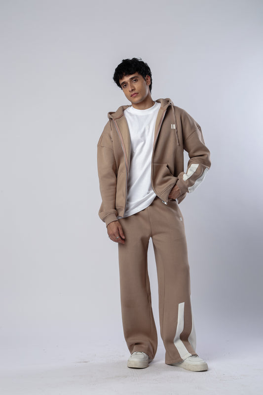 Dusty Coffee Everyday Zipper Hoodie + Sweatpants Set