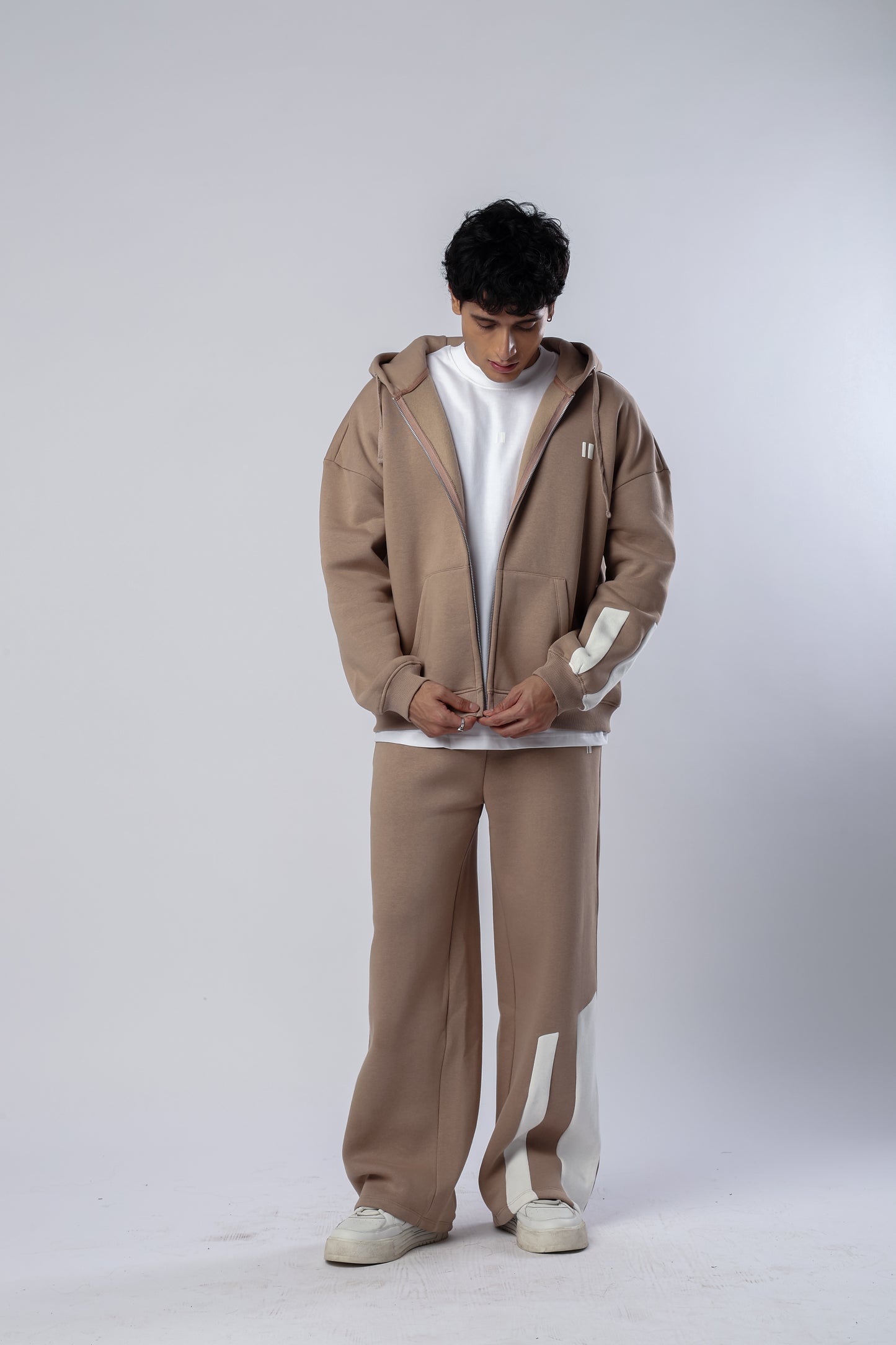 Dusty Coffee Everyday Zipper Hoodie + Sweatpants Set
