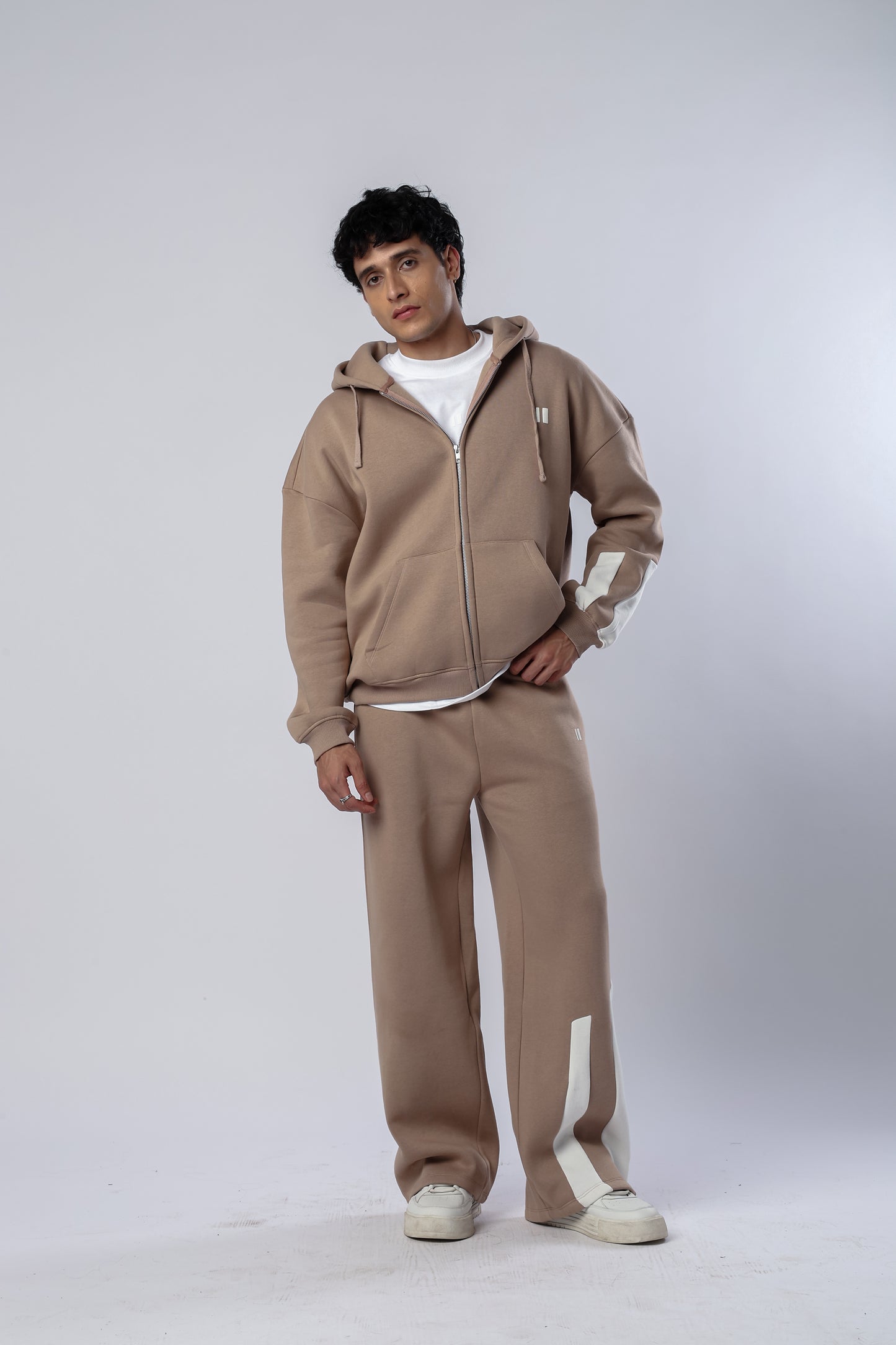 Dusty Coffee Everyday Zipper Hoodie + Sweatpants Set