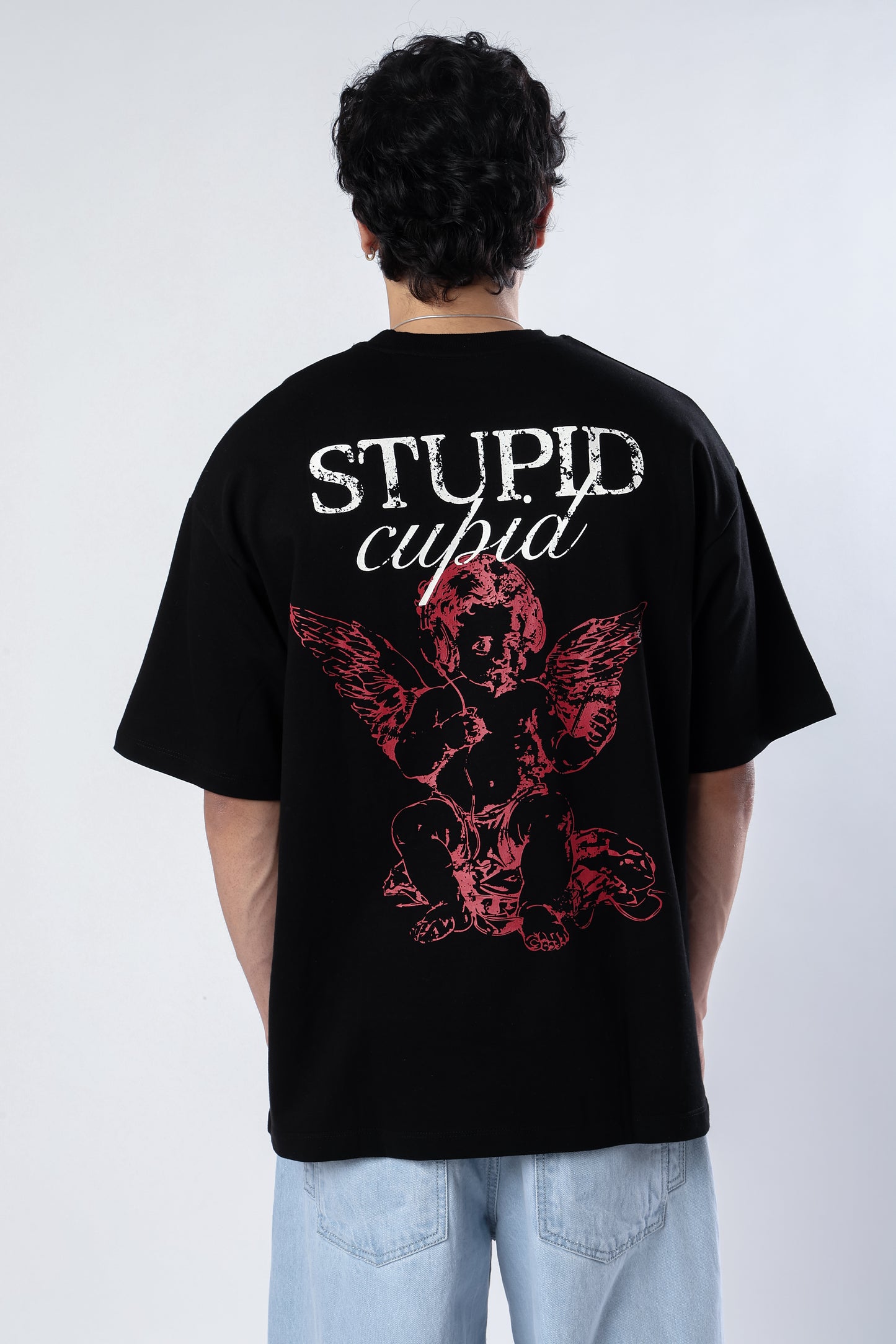 Black Stupid Cupid T-shirt