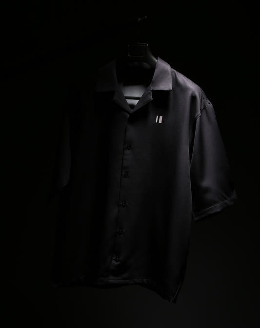 Chapter2Drip Black Hindi bowling shirt — view 2