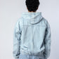 Light Blue Washed Denim Hoodie