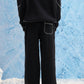 Black Contrast Stitch Sweatpant