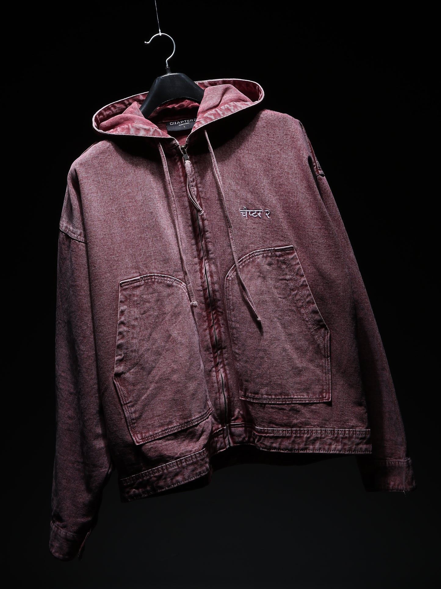 Pink Washed Overshirt Hoodie
