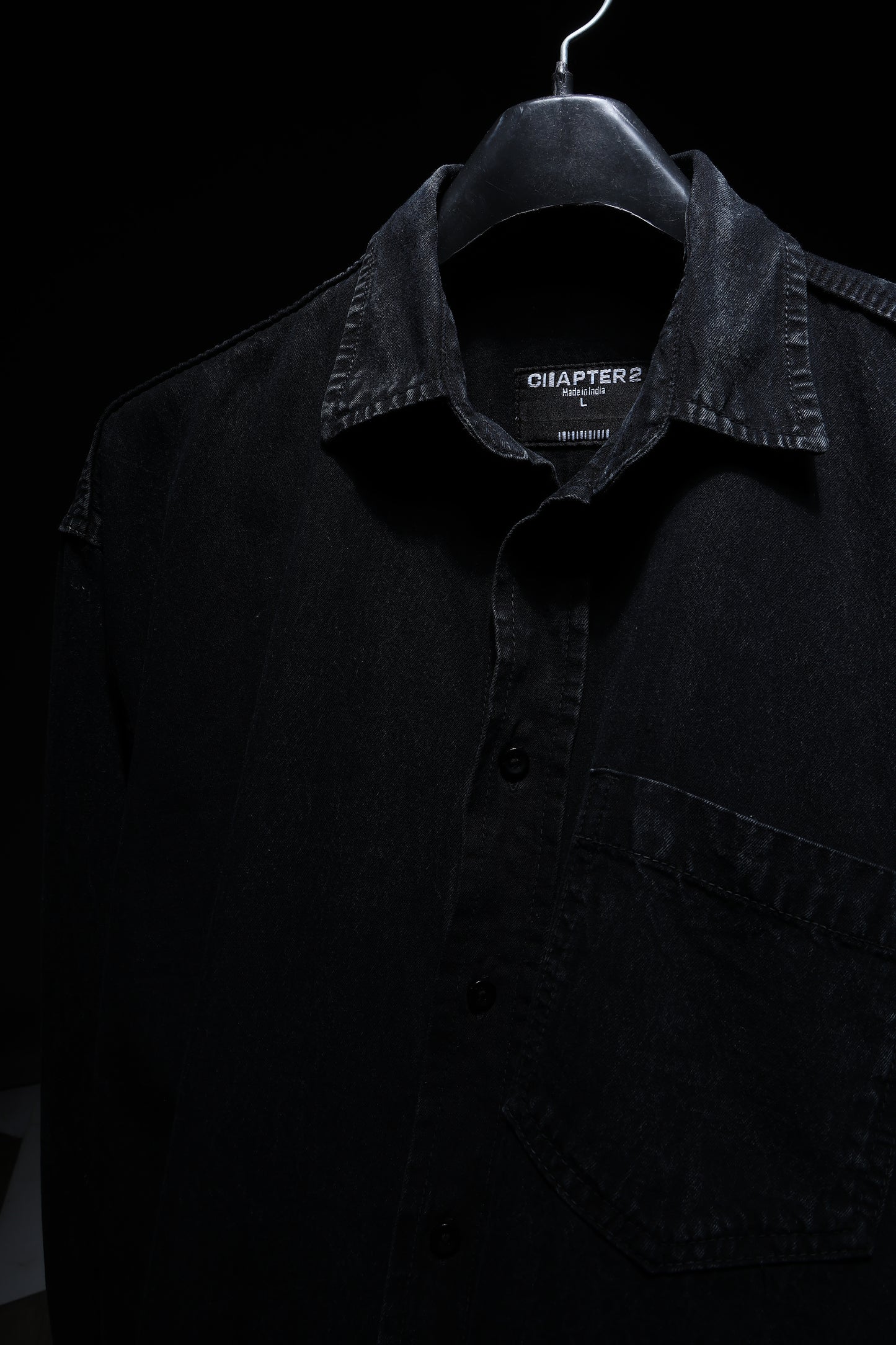 Charcoal Washed Denim Shirt