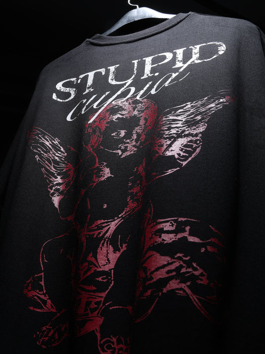 Black Stupid Cupid T-shirt