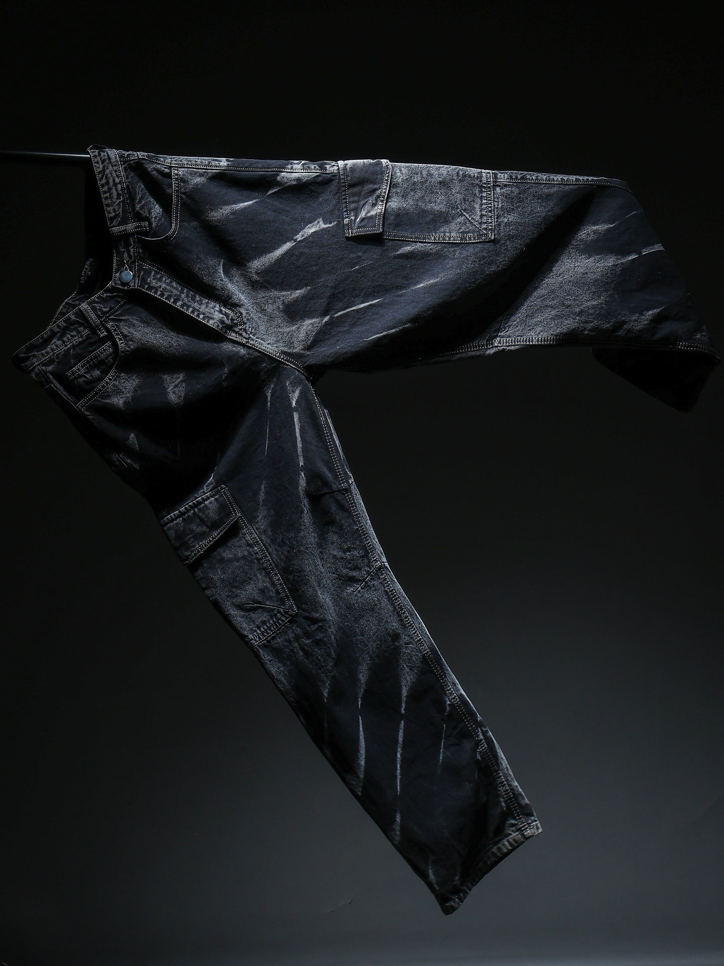 Black Fade Utility Cargos