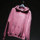 Burgundy washed Hoodie