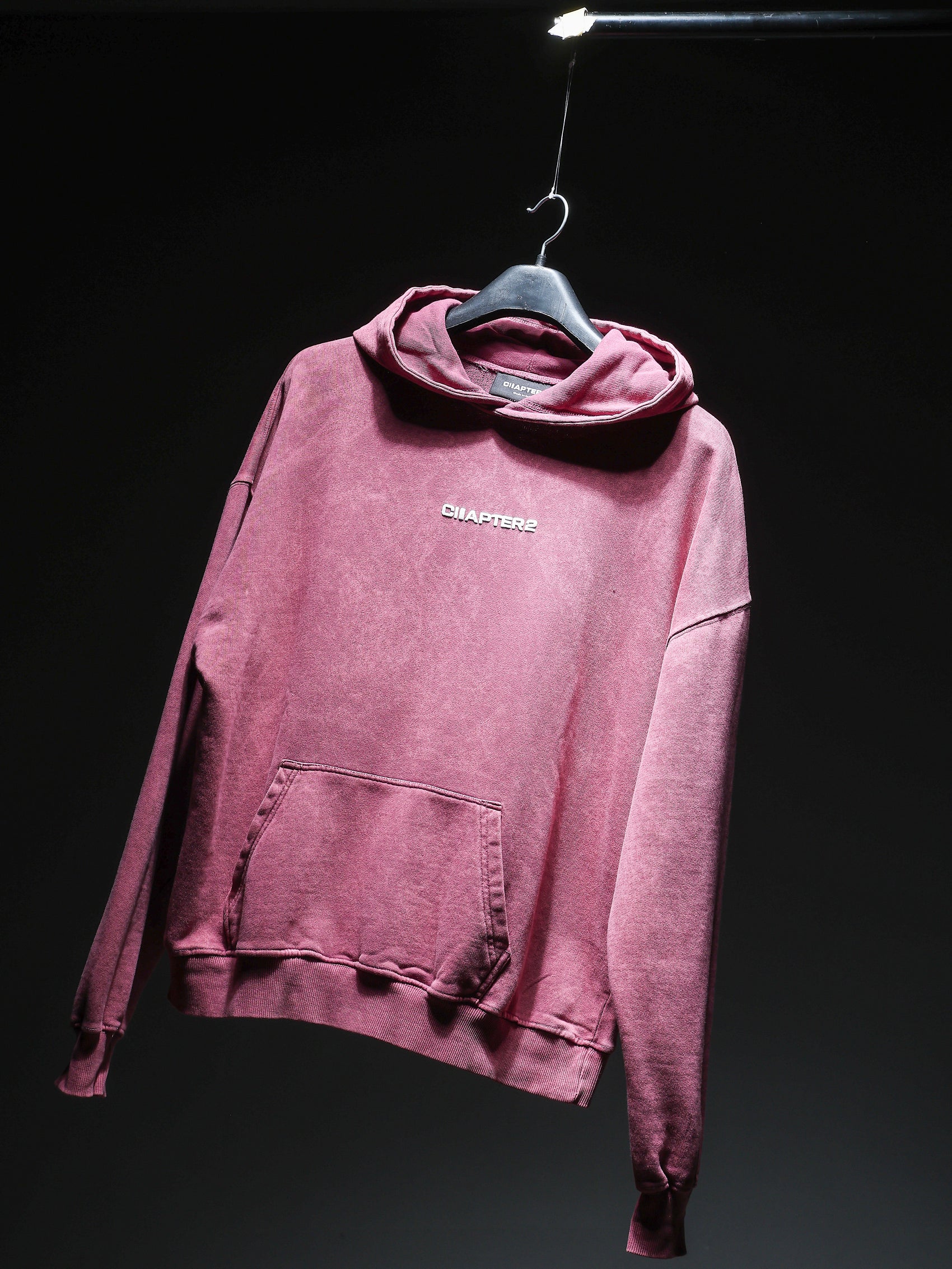 Burgundy washed Hoodie