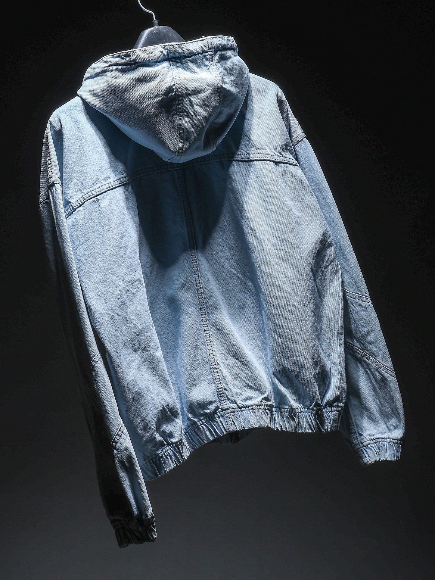 Light Blue Washed Denim Hoodie