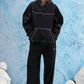 Black Contrast Stitch Sweatpant