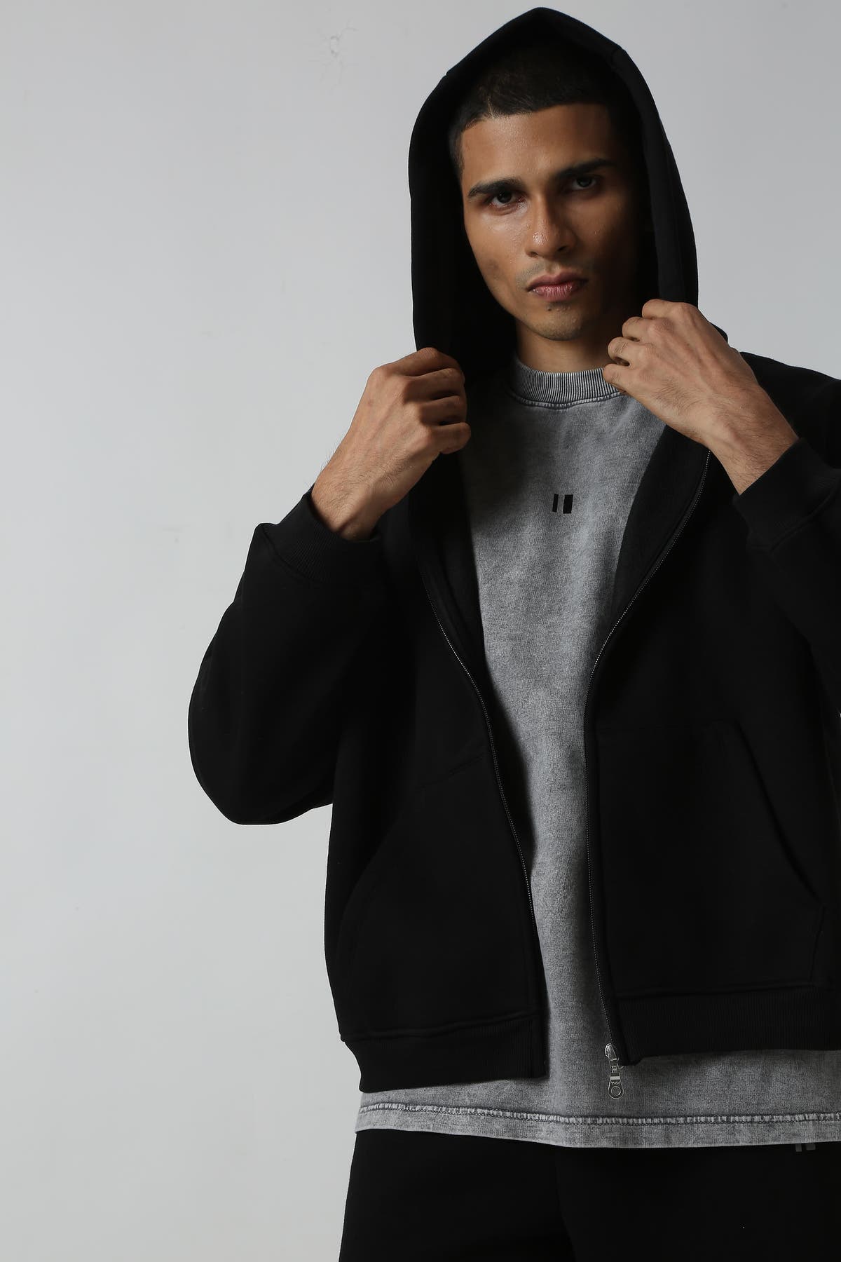 Chapter2Drip The Everyday Black hooded zipper
