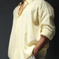Chapter2Drip Yellow linen shirt