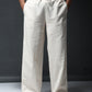 Off-White Linen-Cotton Pants