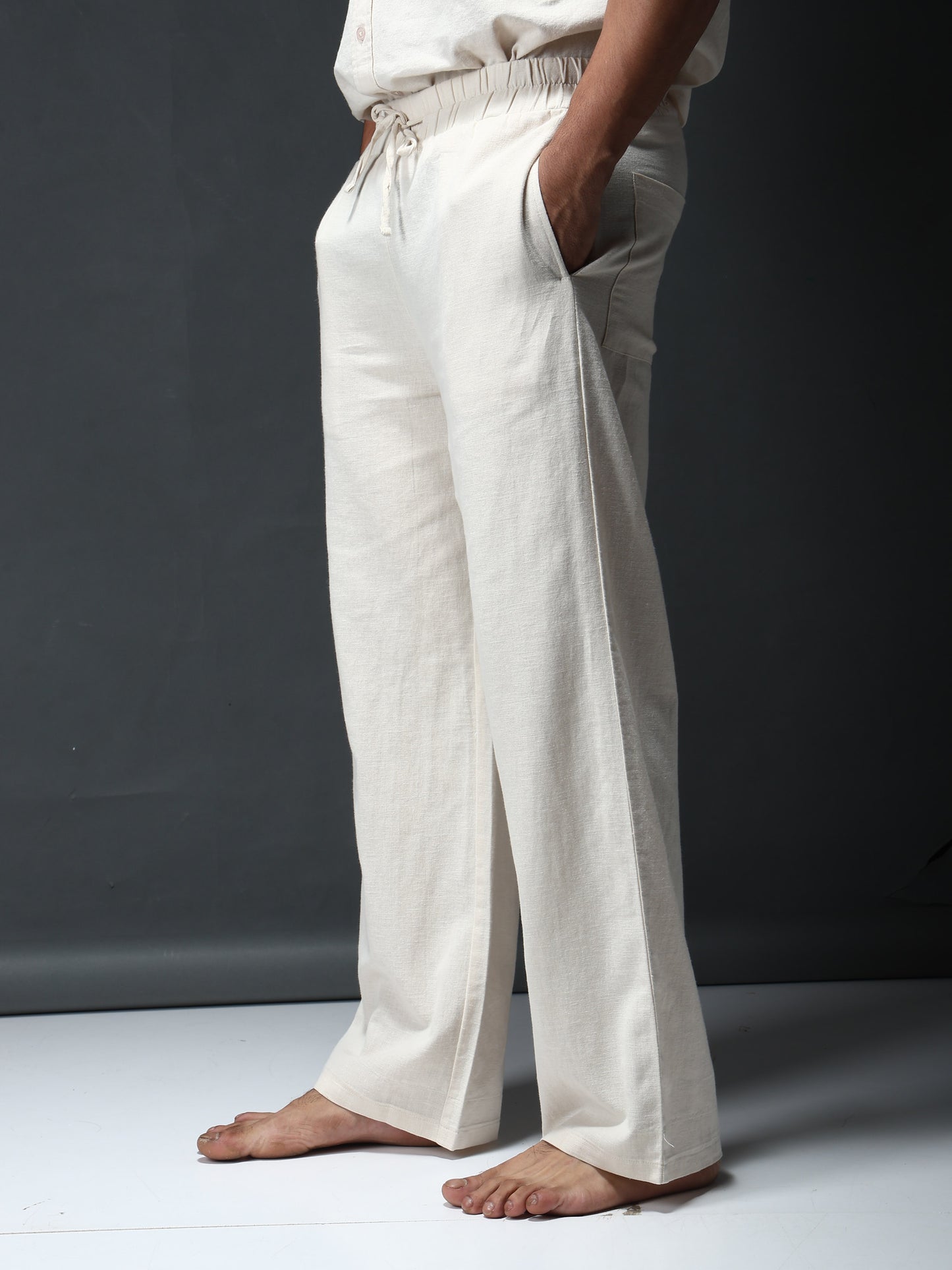 Off-White Linen-Cotton Co-Ord Set