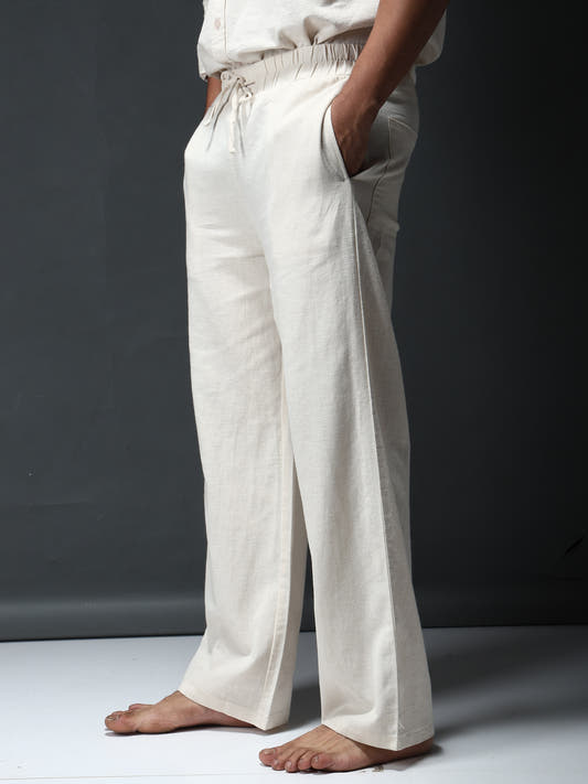 Chapter2Drip Off-White linen-cotton pants — view 2