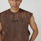 MINERAL WASH BROWN VEST