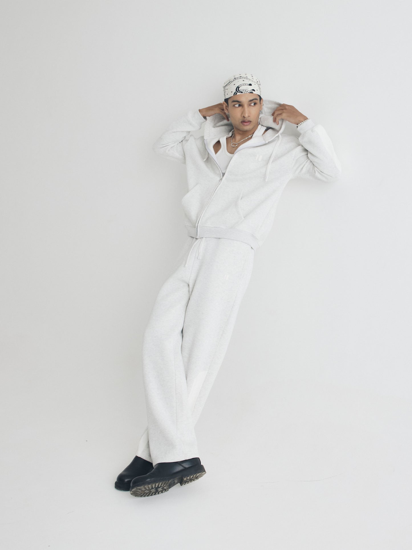 Grey Everyday Zipper Hoodie + Sweatpants Set