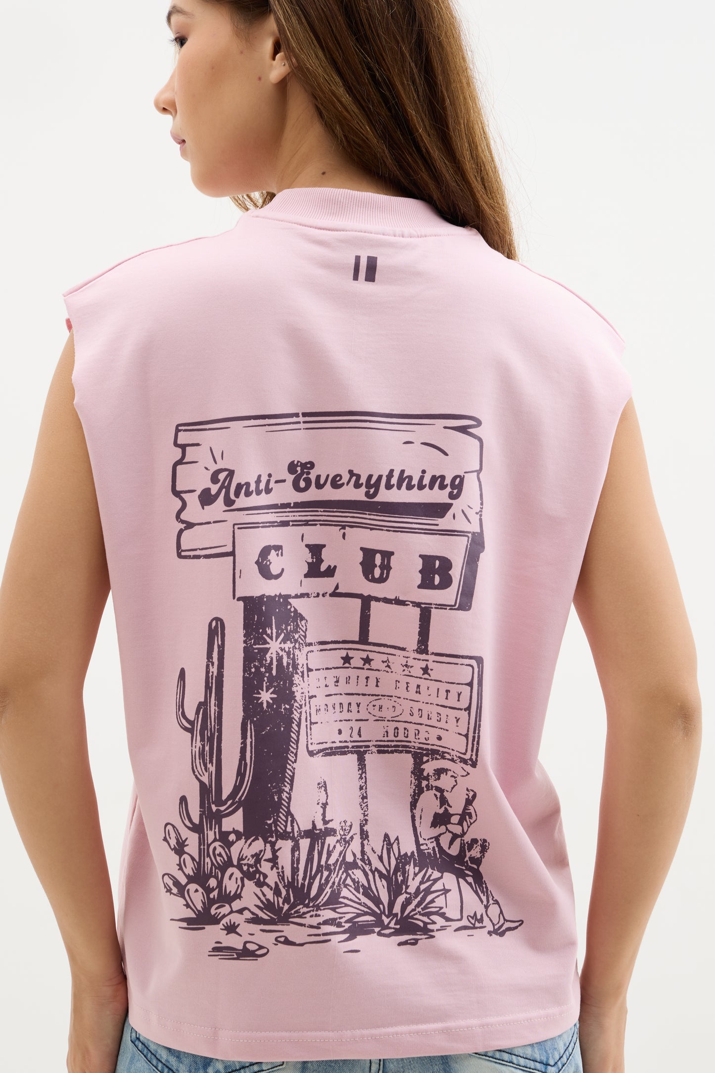 Anti-Everything Club Vest Pink