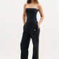 Black Wash Crop Tube