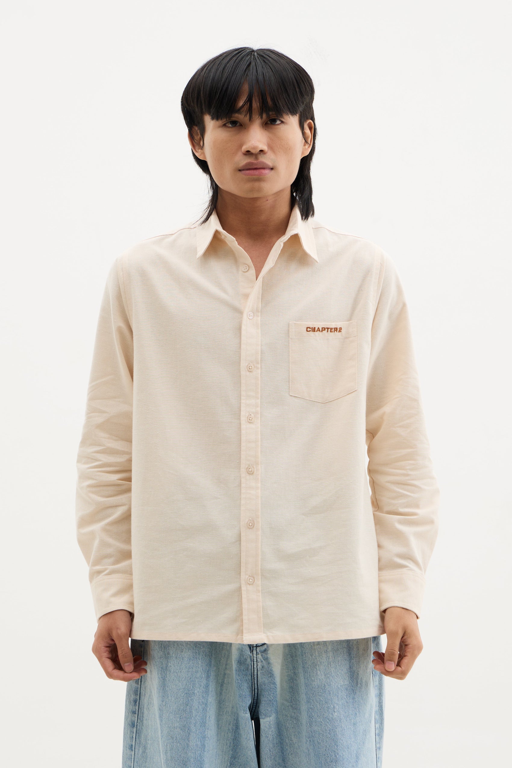 Off-White Linen-Cotton Shirt