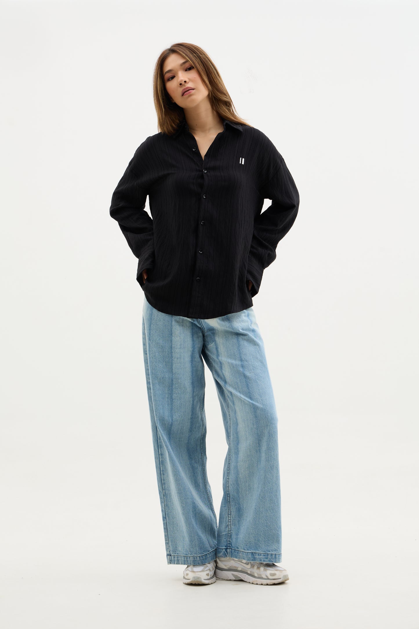 Black Raasta Striped Shirt