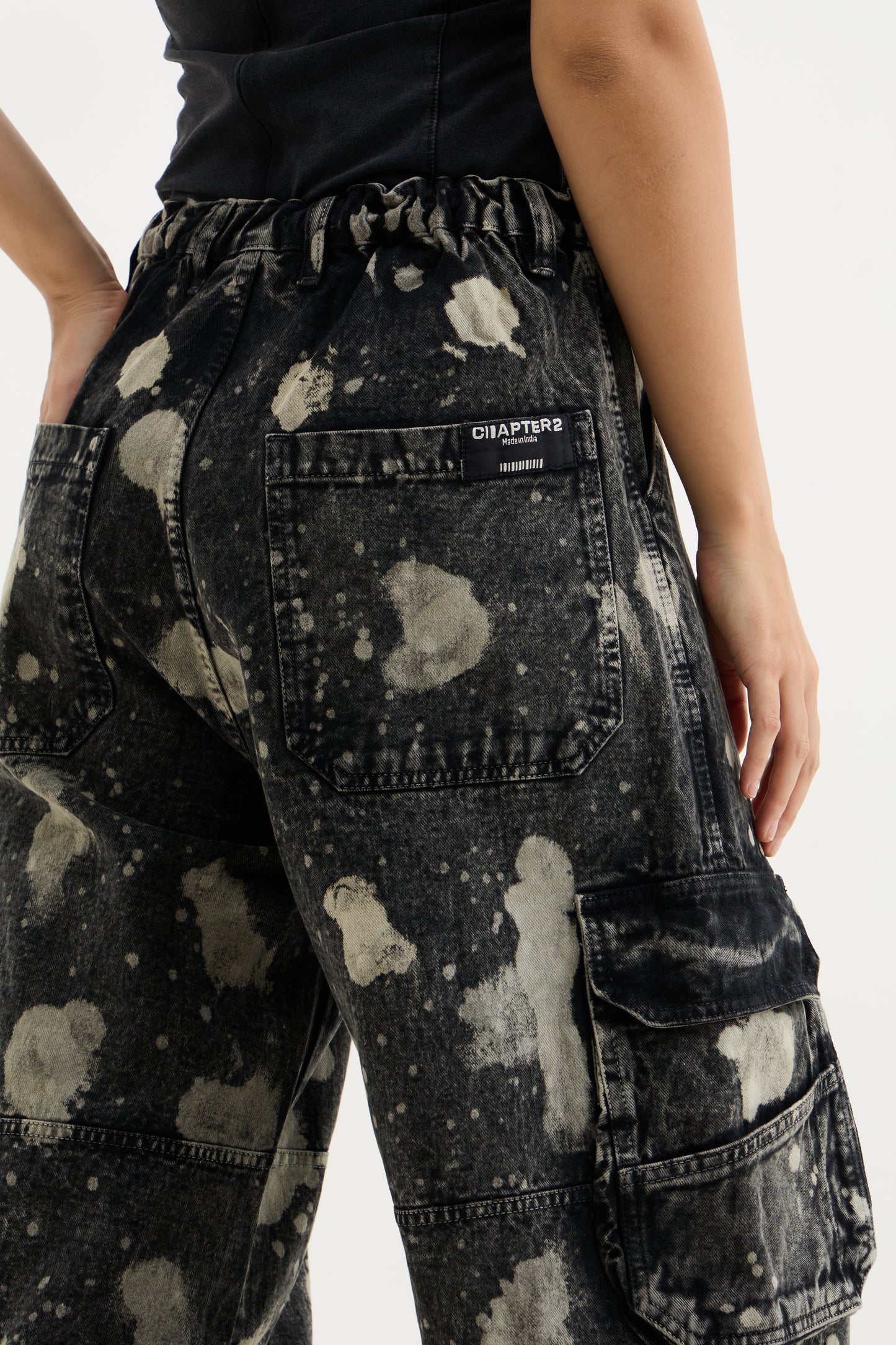 Black Hypo Denim Cargo