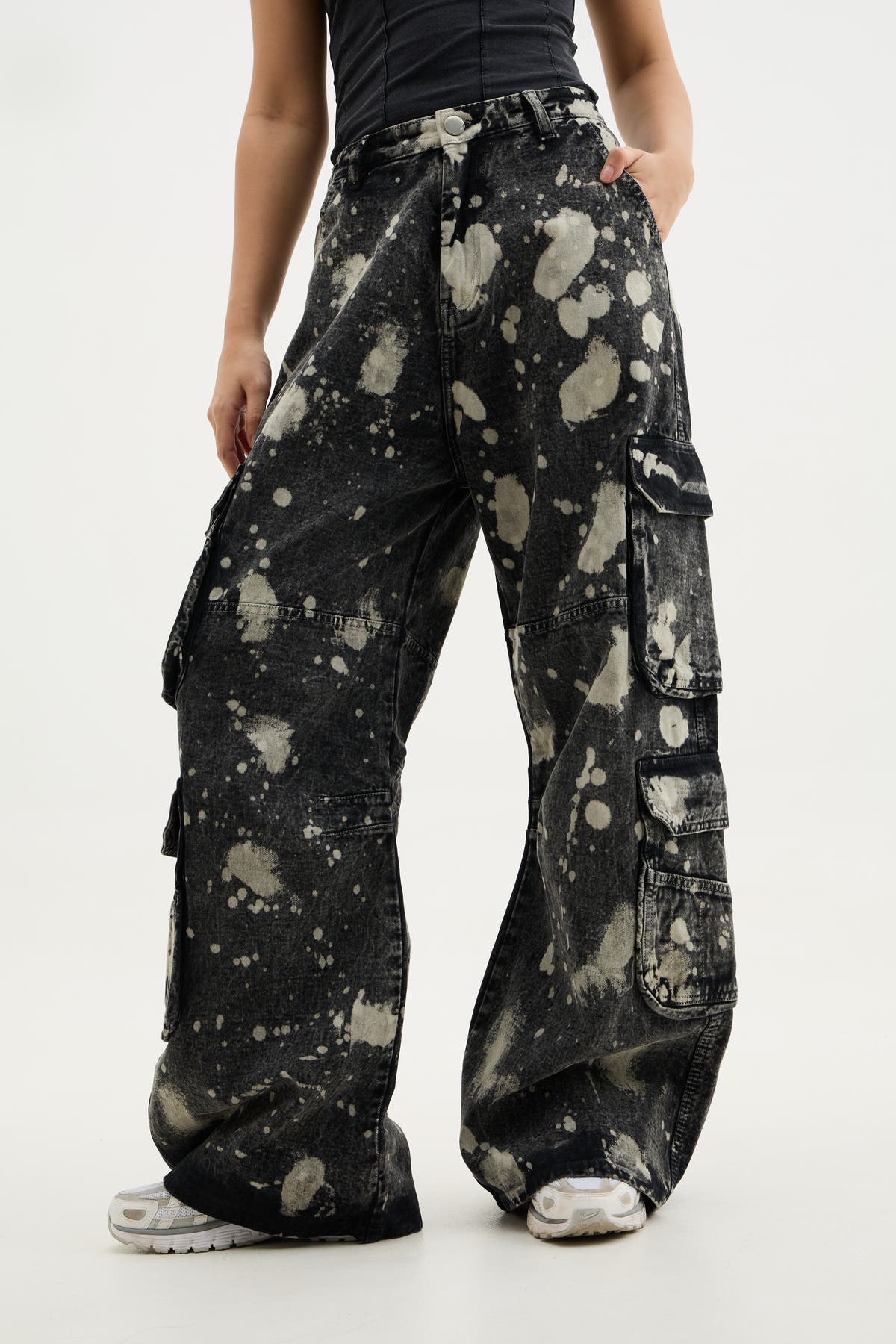 Black Hypo Denim Cargo