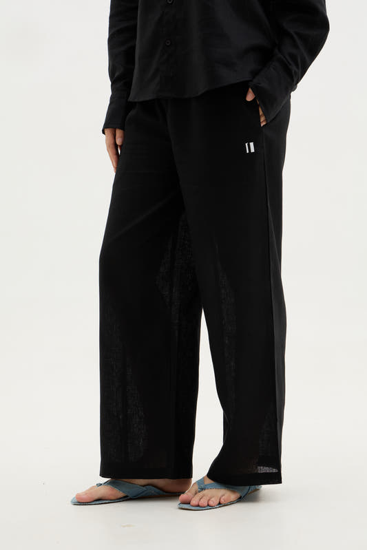 Black Linen Pant