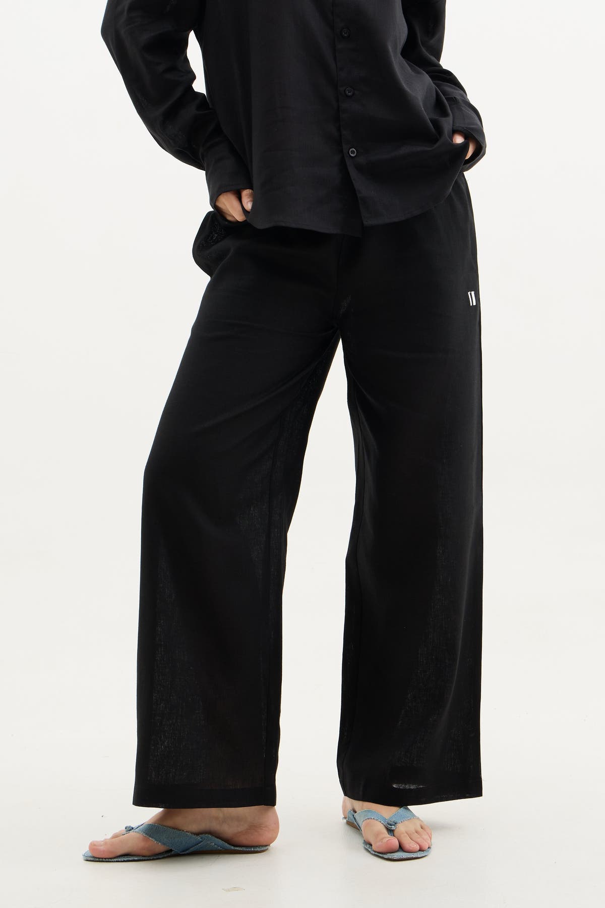 Black Linen Pant