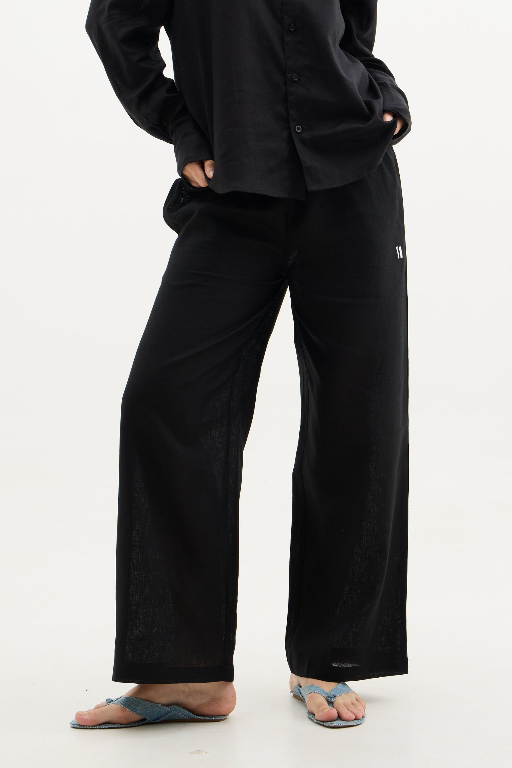 Black Linen Pant