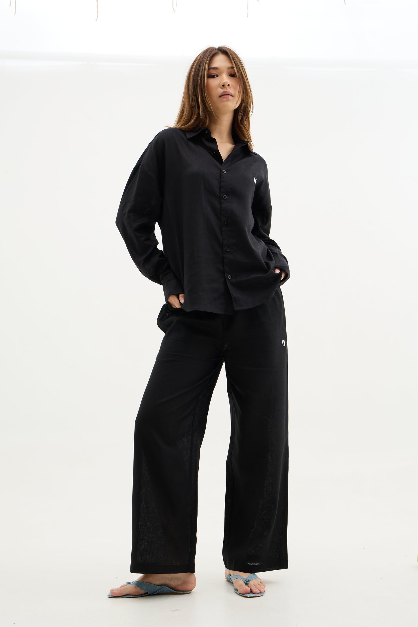 Black Linen Pant
