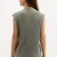 Olive Wash Waffle Vest