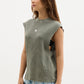 Olive Wash Waffle Vest