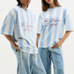 White and Blue Striped Jersey