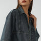 Vintage Wash Oversized Denim Shirt
