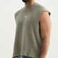 Olive Wash Waffle Vest