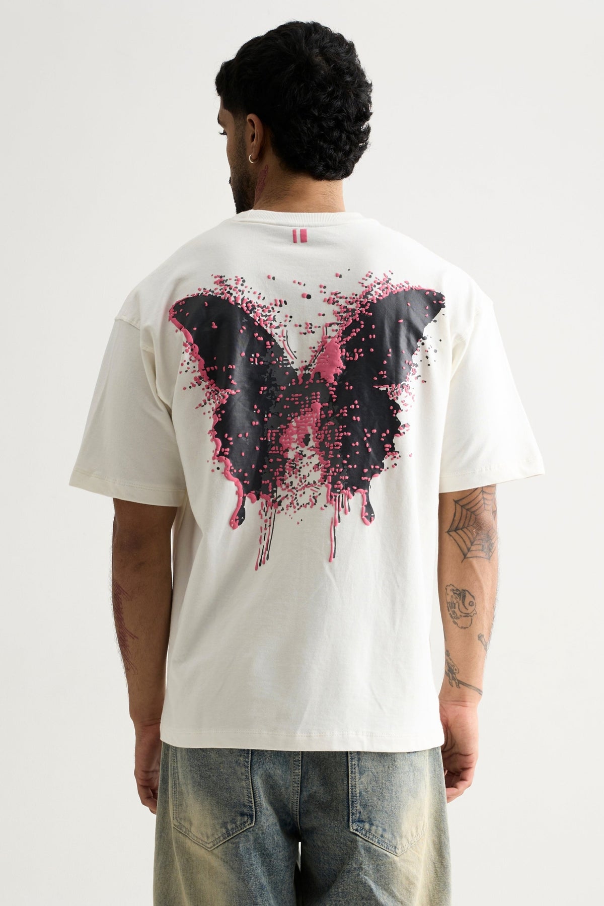 WHITE METAMORPHED BUTTERFLY T-SHIRT